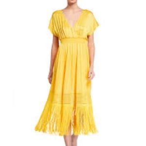 Yellow Trina Turk dress. Never worn. Has tags. Size 12.